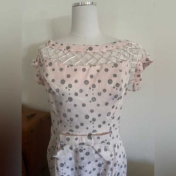 Bettie Paige By Tatyana Anika Dress Punk & Black Polka Dot Size 4xl Fits L/XL - Picture 2 of 11